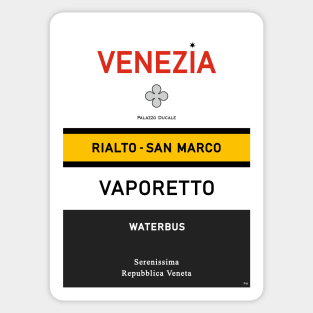 Venise Venezia Vaporetto Water Bus San Marco Rialto Sticker